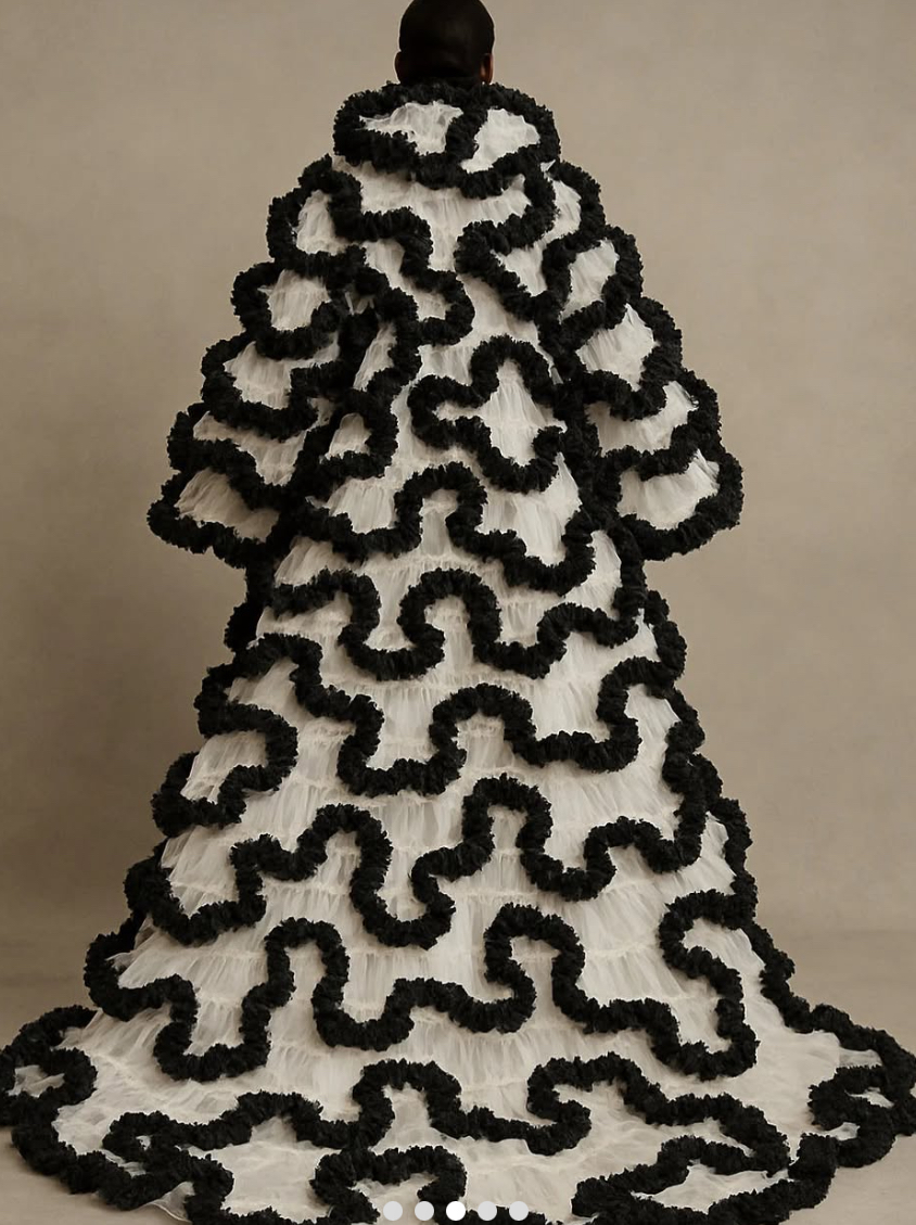 New Arrival At Fashion Bomb Daily Shop Shop This Black White Oyemwen Sculptural Coat Now 2