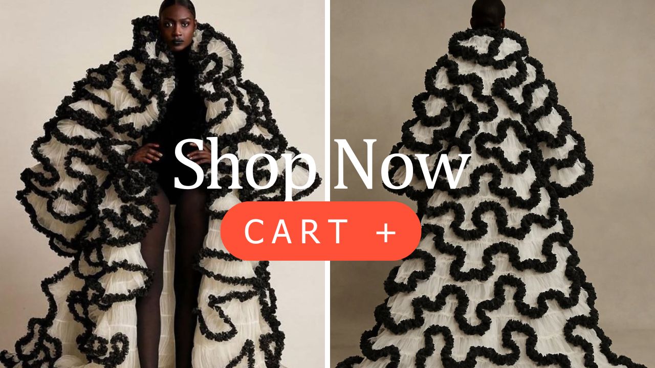 New Arrival At Fashion Bomb Daily Shop Shop This Black White Oyemwen Sculptural Coat Now Feat 1 1