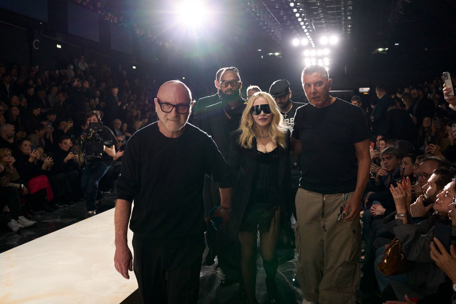 On the Scene at Dolce & Gabbana Fall 2026 with Madonna Front Row: Black ...