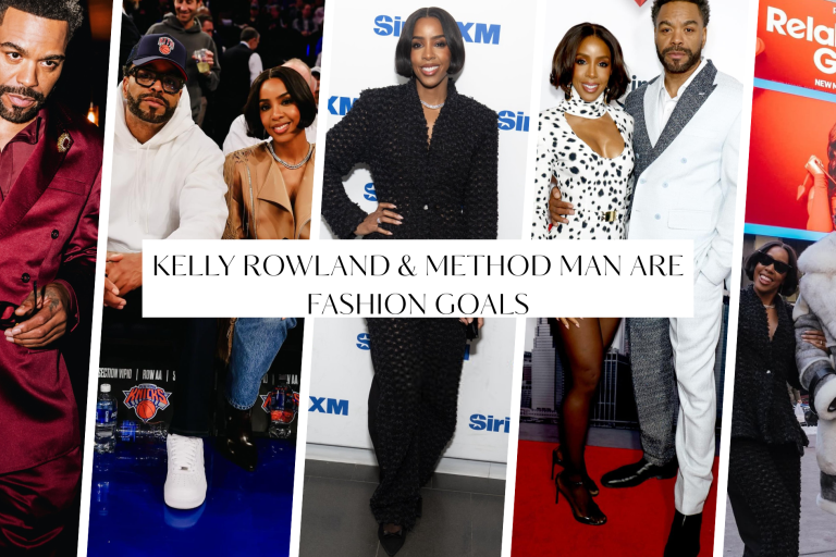 Kelly Rowland and Method Man Bring the Fashion for Relationship Goals Press Tour: Courtside in a Fringed TTSWTRS Jacket, Black and White Rowen Rose, Stella McCartney, and More!