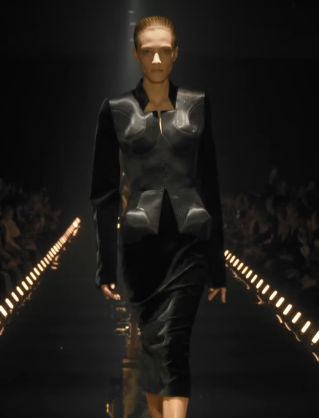 2 Show Review Schiaparelli Fall 2026 At The Louvre With Sculptural Tailoring Sheer Knits And Faux Fur Coats