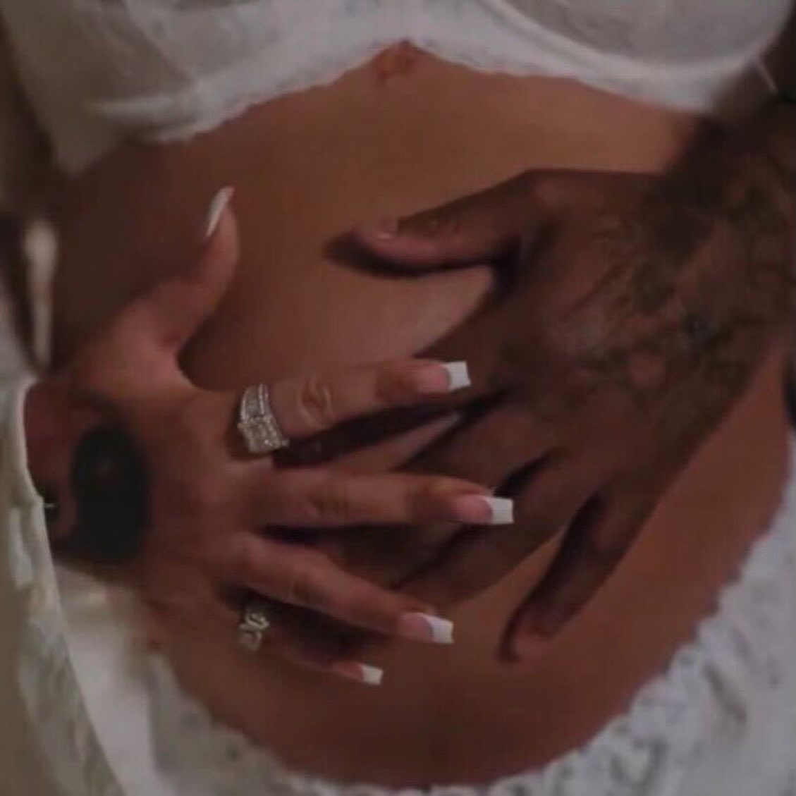 78787878 7 Latto Debuts Baby Bump In White Lace Lingerie And Polka Dot Set In Business And Personal Intro Video
