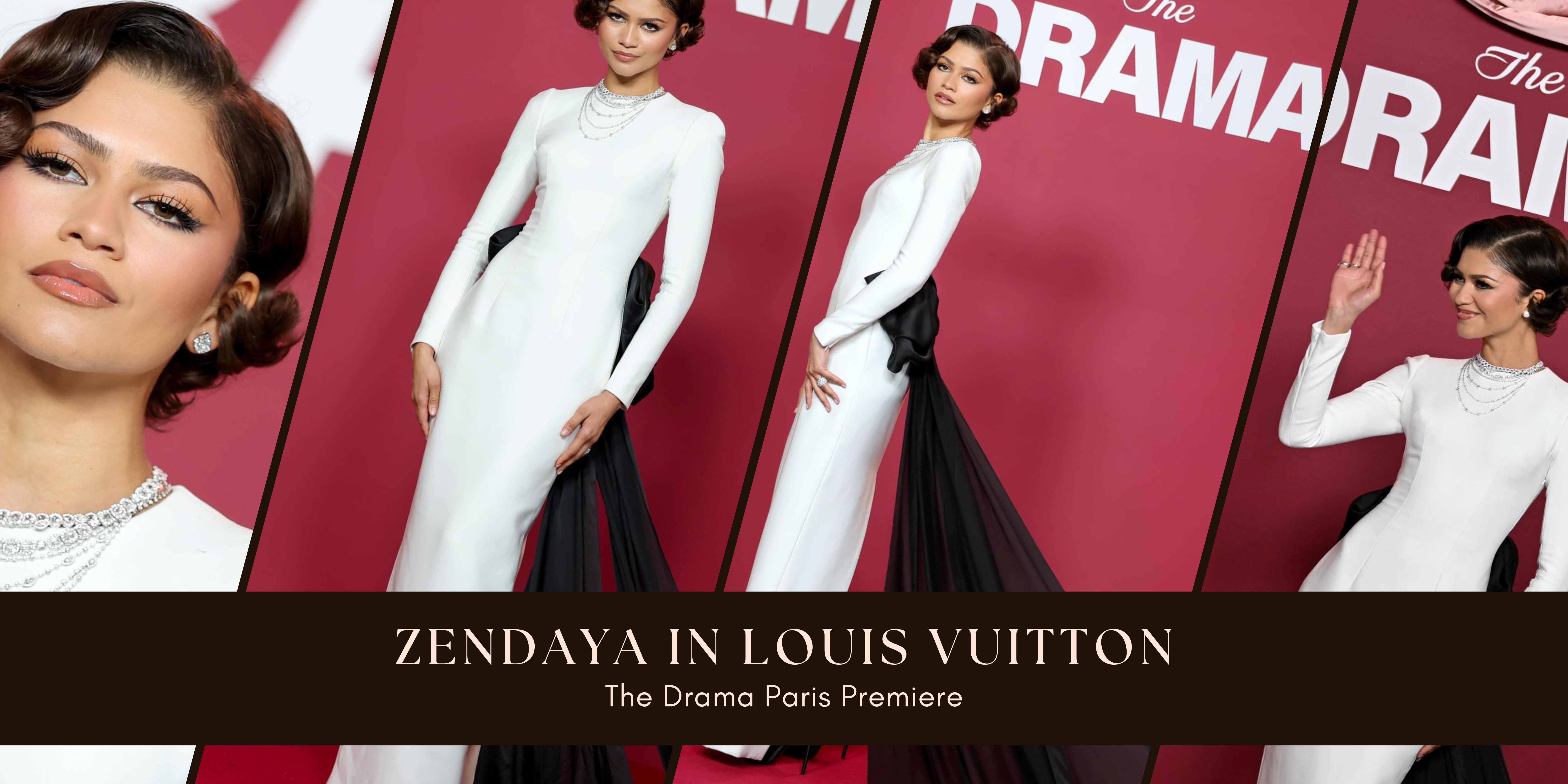 Something New: Zendaya Stuns in White Louis Vuitton Gown with Black Train at 'The Drama' Paris Premiere - Fashion Bomb Daily Something New: Zendaya Stuns in White Louis Vuitton Gown with Black Train at 'The Drama' Paris Premiere - Fashion Bomb Daily