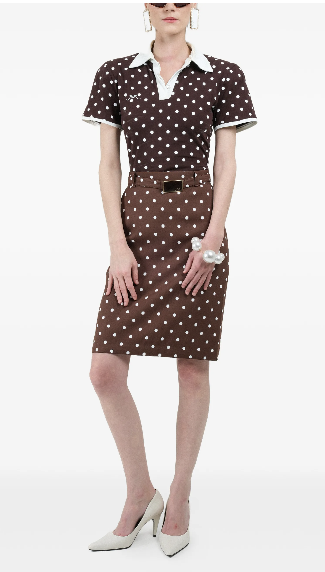 888 Cardi B In Brown Polka Dot Rowen Rose For Press Day Talking Little Miss Drama Tour And Grow Good Beauty