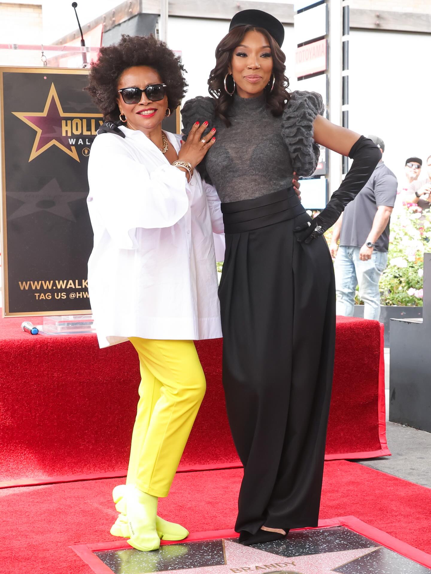 9 Brandy Wears Alaia Fall 2025 To Get Her Star On The Hollywood Walk Of Fame Joined By Issa Rae Monica Kehlani And More