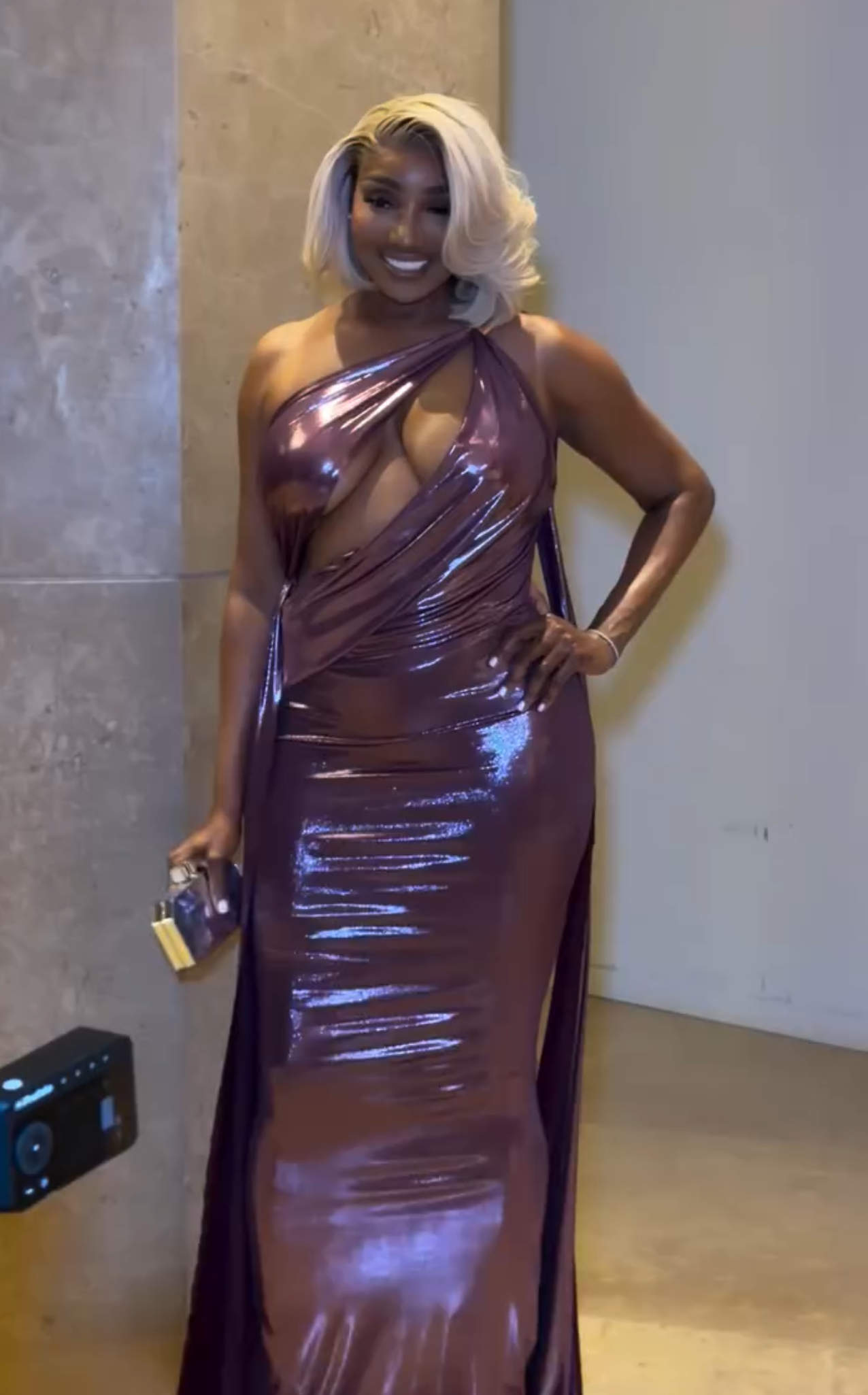 Nene Leakes Hits Oscars 2026 Parties In Purple Metallic Michael Costello Gown IMG 9905