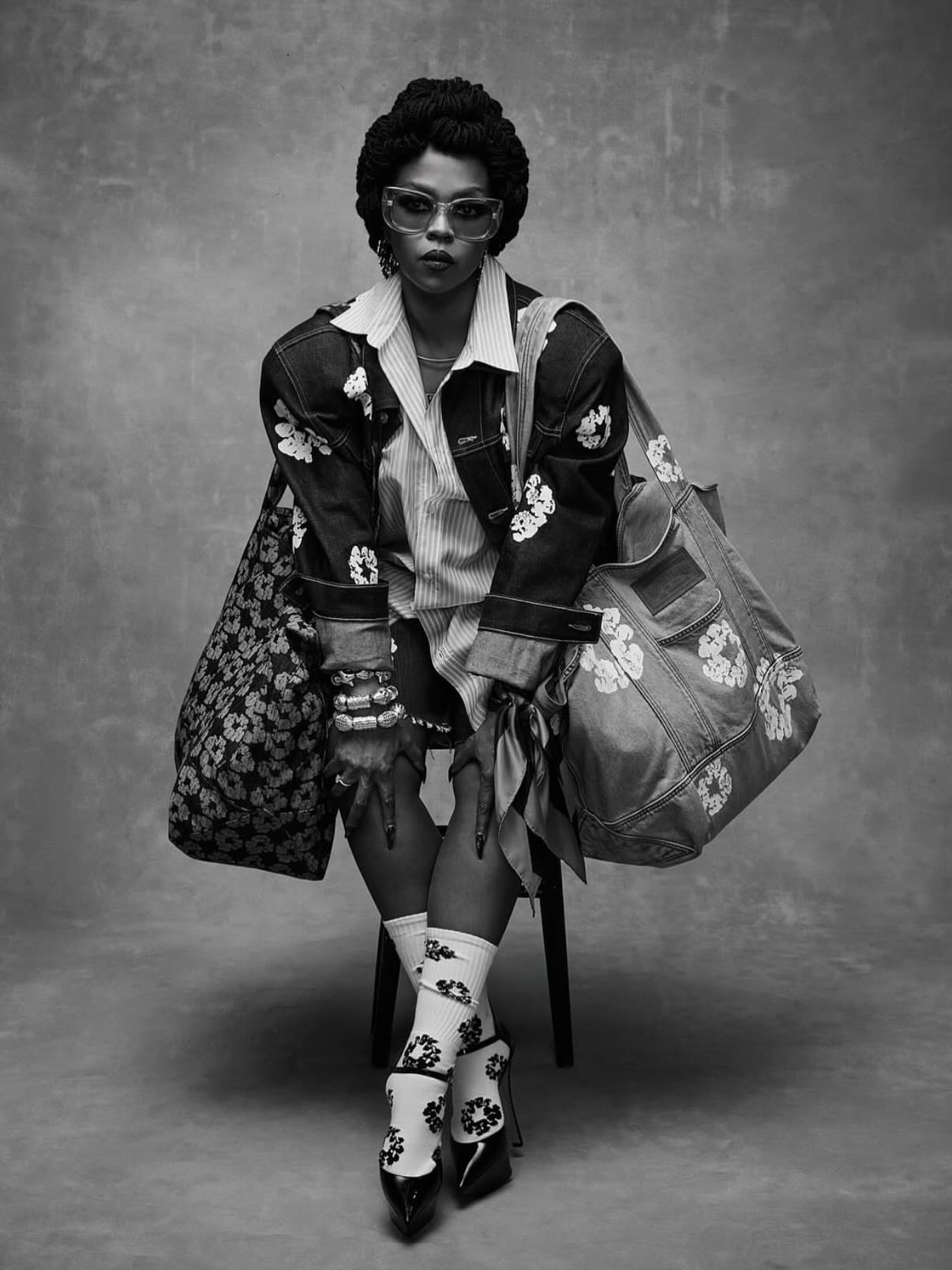 Lauryn Hill and Her Children Star in Black-and-White Denim Tears Spring ...