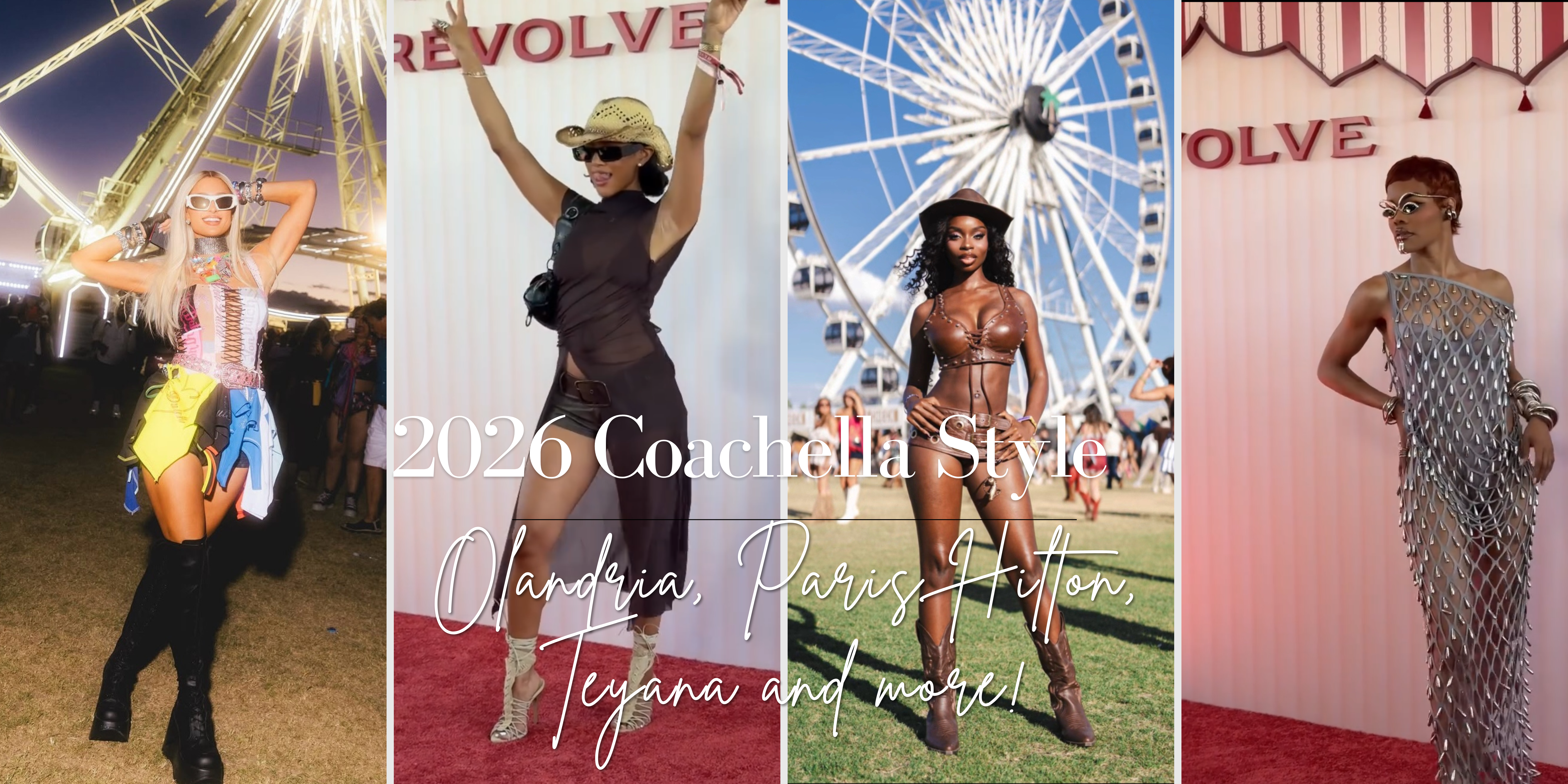 Coachella 2026 Style: Teyana Taylor in Metallic Fishnet, Karrueche in Bec & Bridge, Olandria in Custom Baby Phat, and Paris Hilton in Y2K Von Dutch