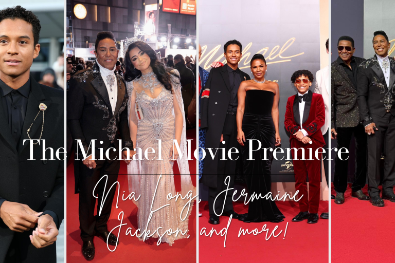Nia Long Wears Alex Perry Black Velvet Gown to the Michael Movie World Premiere + Jermaine Jackson, Prince, Blanket and More!