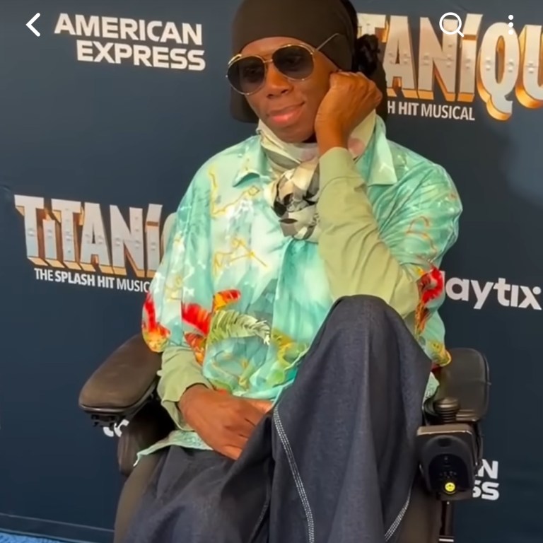 Former ANTM Judge and Stroke Survivor Miss J. Alexander Steps Out in Blue Jerome Lamaar Shirt at TITANIQUE Opening Night