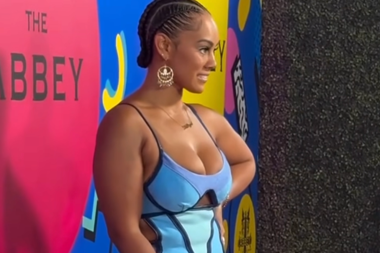 Dr. Cheyenne Bryant Wore a Blue Fashion Nova Bandage Midi Dress at The Abbey’s 35th Anniversary in West Hollywood