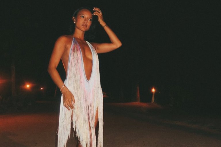 You ask, we answer! Who Made Karrueche’s Multicolor Fringe Birthday Dress?