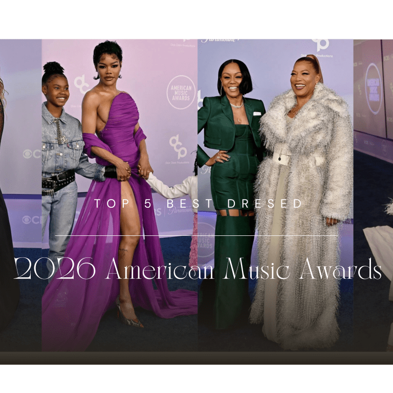The Top 5 Best Dressed at the 2026 American Music Awards in Las Vegas: Queen Latifah in Christian Siriano, Teyana Taylor in Purple Balenciaga, Mariah the Scientist, and More!