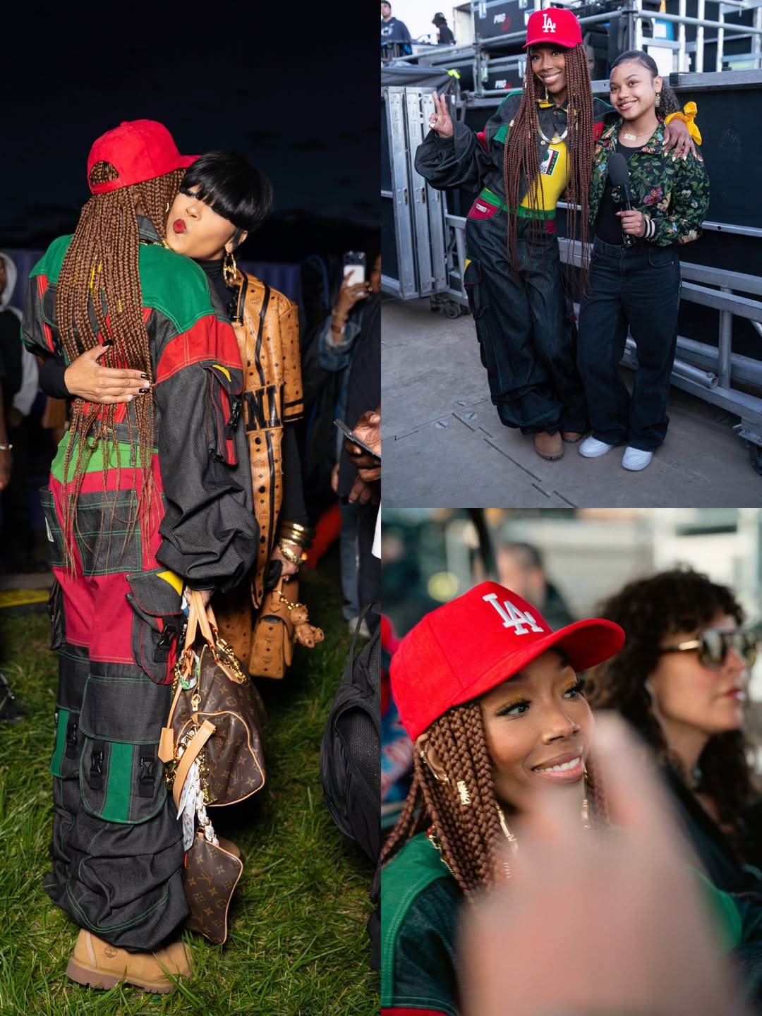 10 Monica Wore A Custom MCM Monogram Set And Brandy Wore A Custom Cross Colours Look At The Roots Picnic Pix Of Shad Moss Fabolous And More
