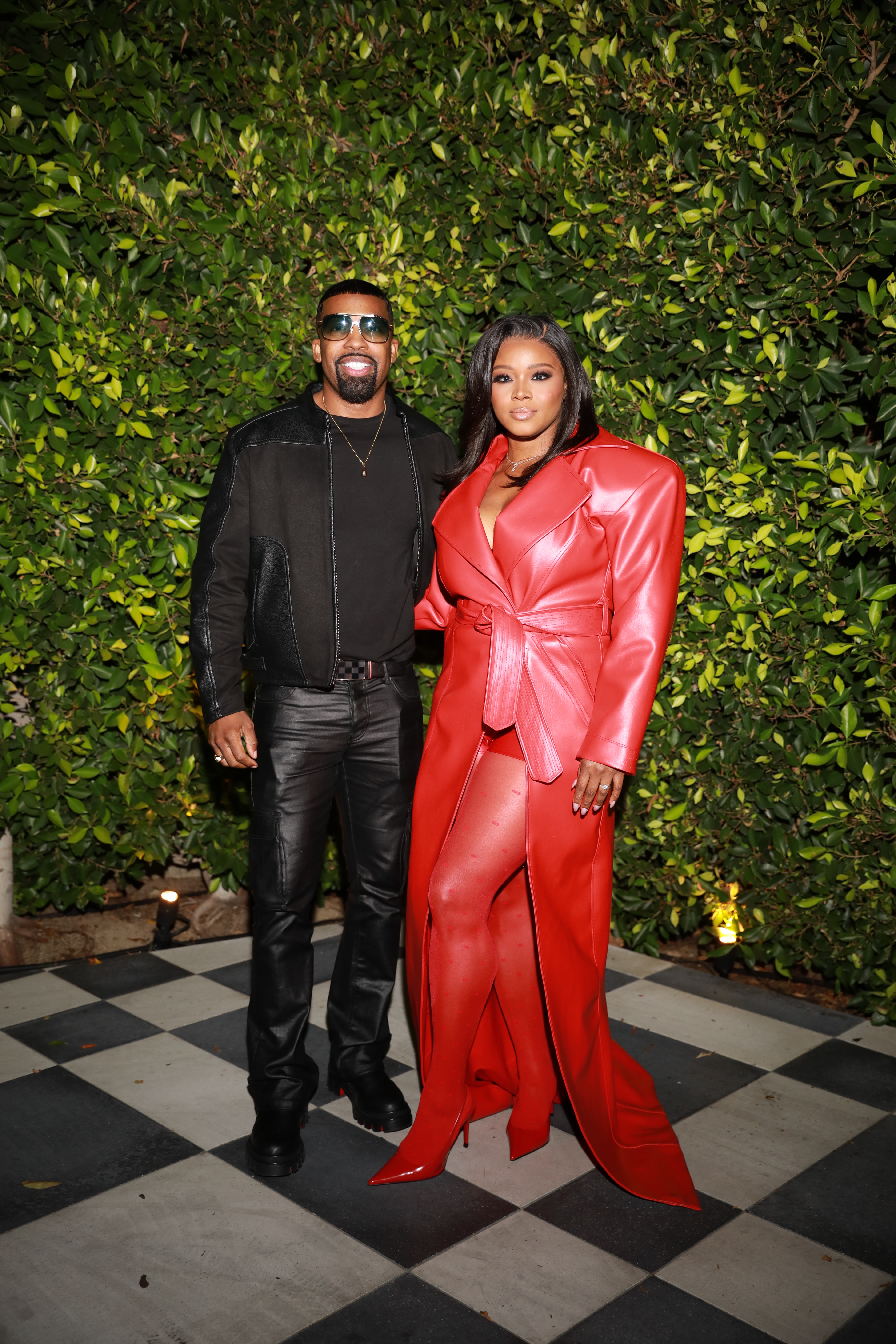 13 2 Claire Sulmers Claires Life Celebrating Sylvia Rhone With Mona Scott Young Joey Harris And More In A Red Althea Mink Leather Coat