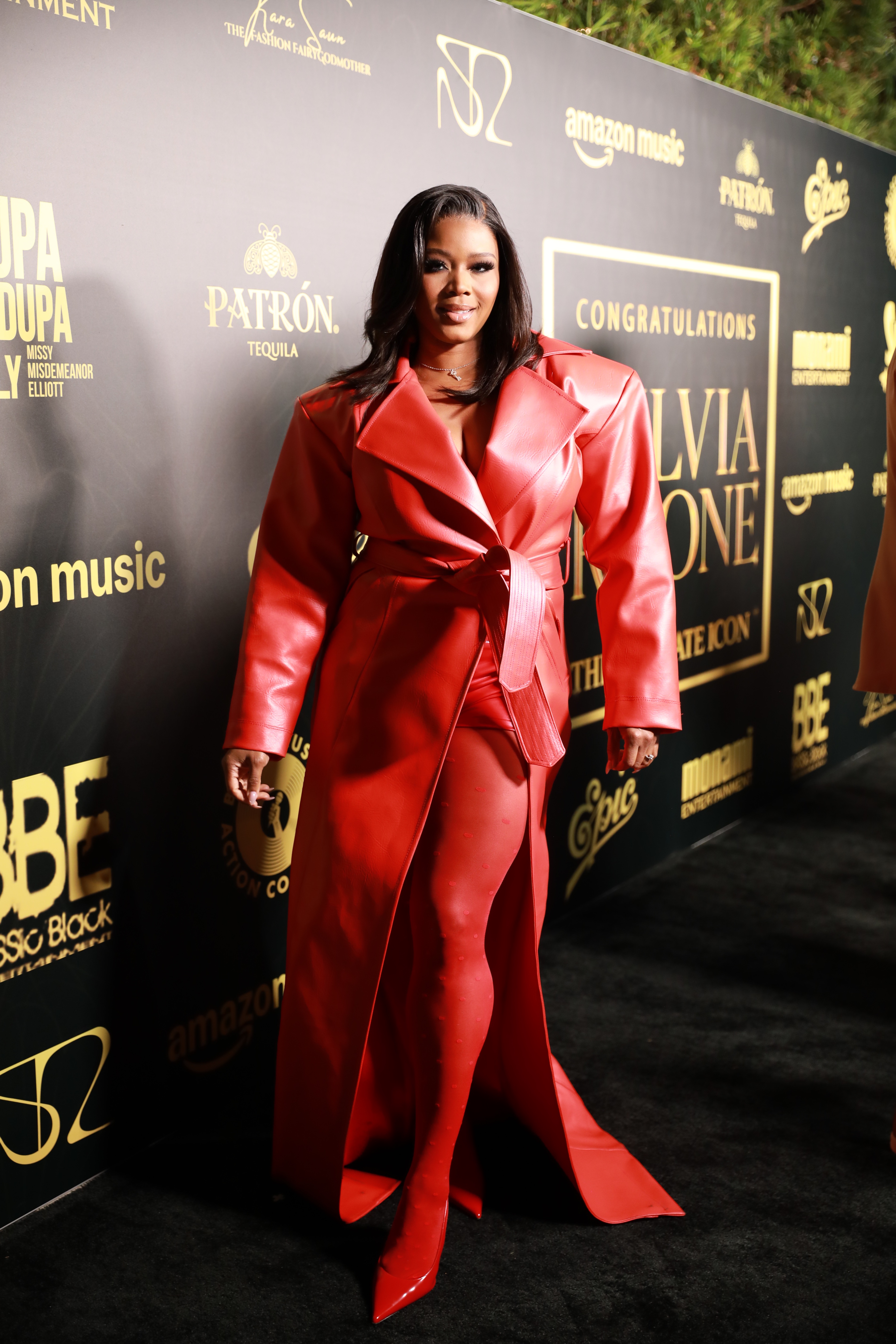 6 2 Claire Sulmers Claires Life Celebrating Sylvia Rhone With Mona Scott Young Joey Harris And More In A Red Althea Mink Leather Coat