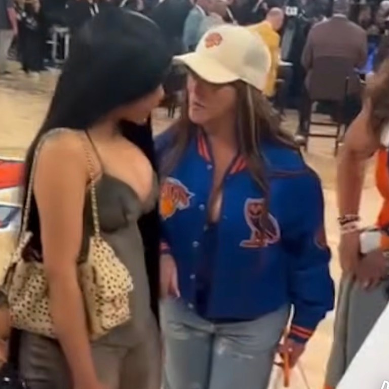 Cardi B in Custom Jenna X1000 and Jordyn Woods in Custom Tailored by Zunyda at the New York Knicks NBA Finals