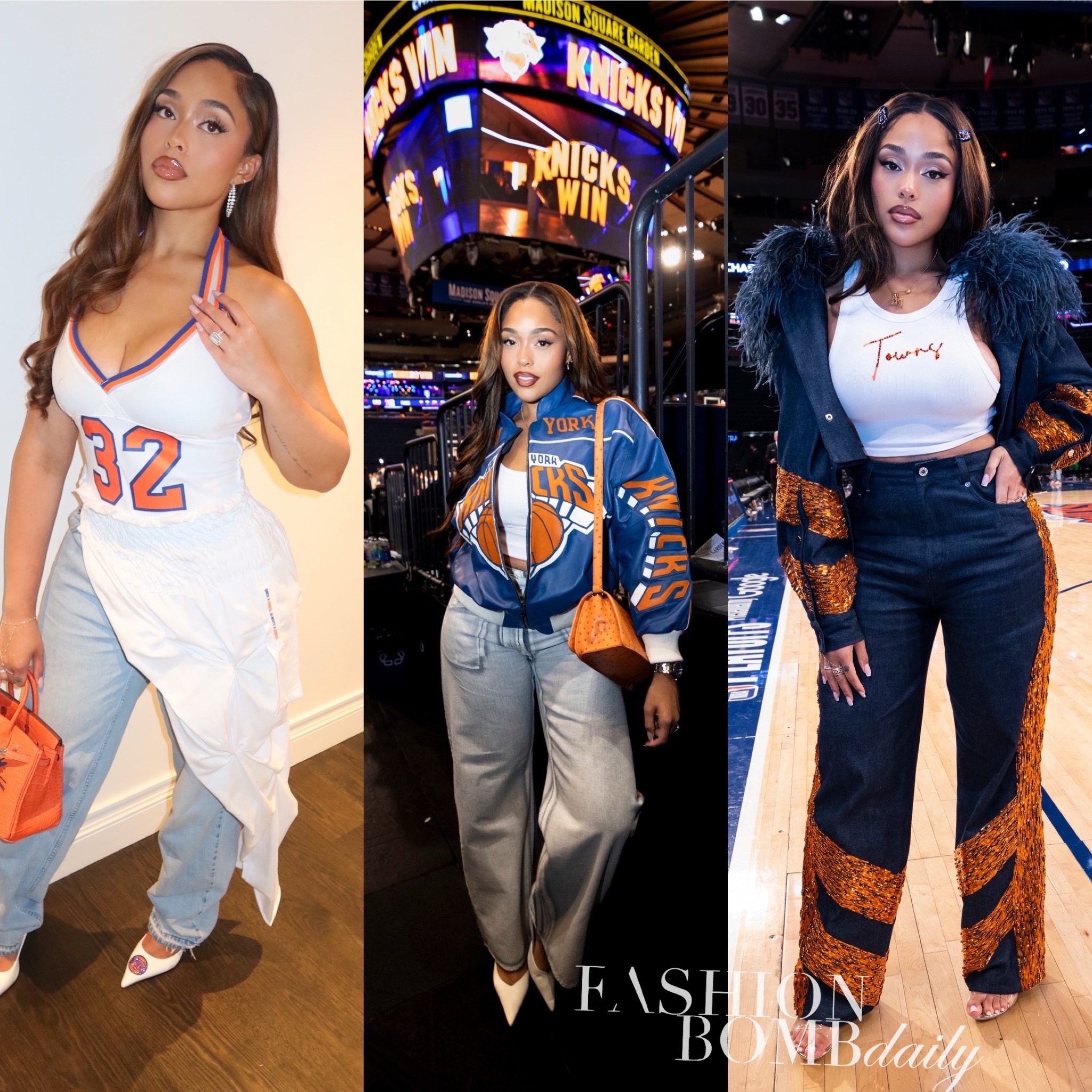 Jordyn Woods Game Day Style At The NBA Finals Custom Tailored By Zunyda LaPointe And More Final 22