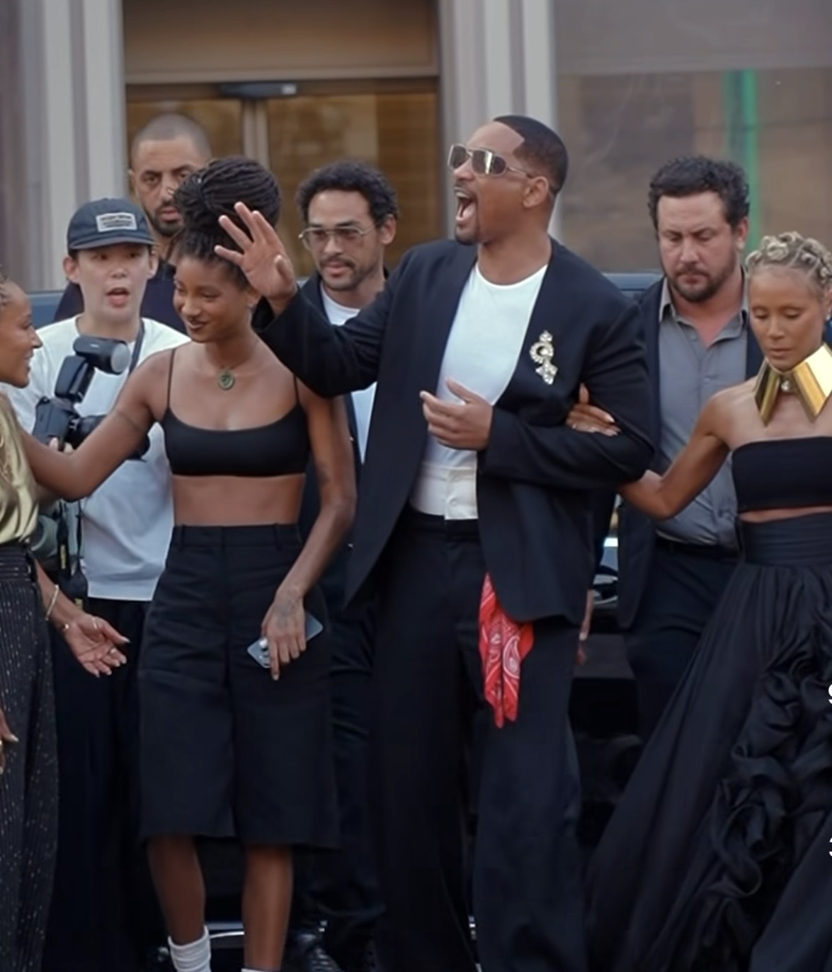 The Smith Family Steps Out In All Black For Jaden Smiths Christian Louboutin Event In Paris