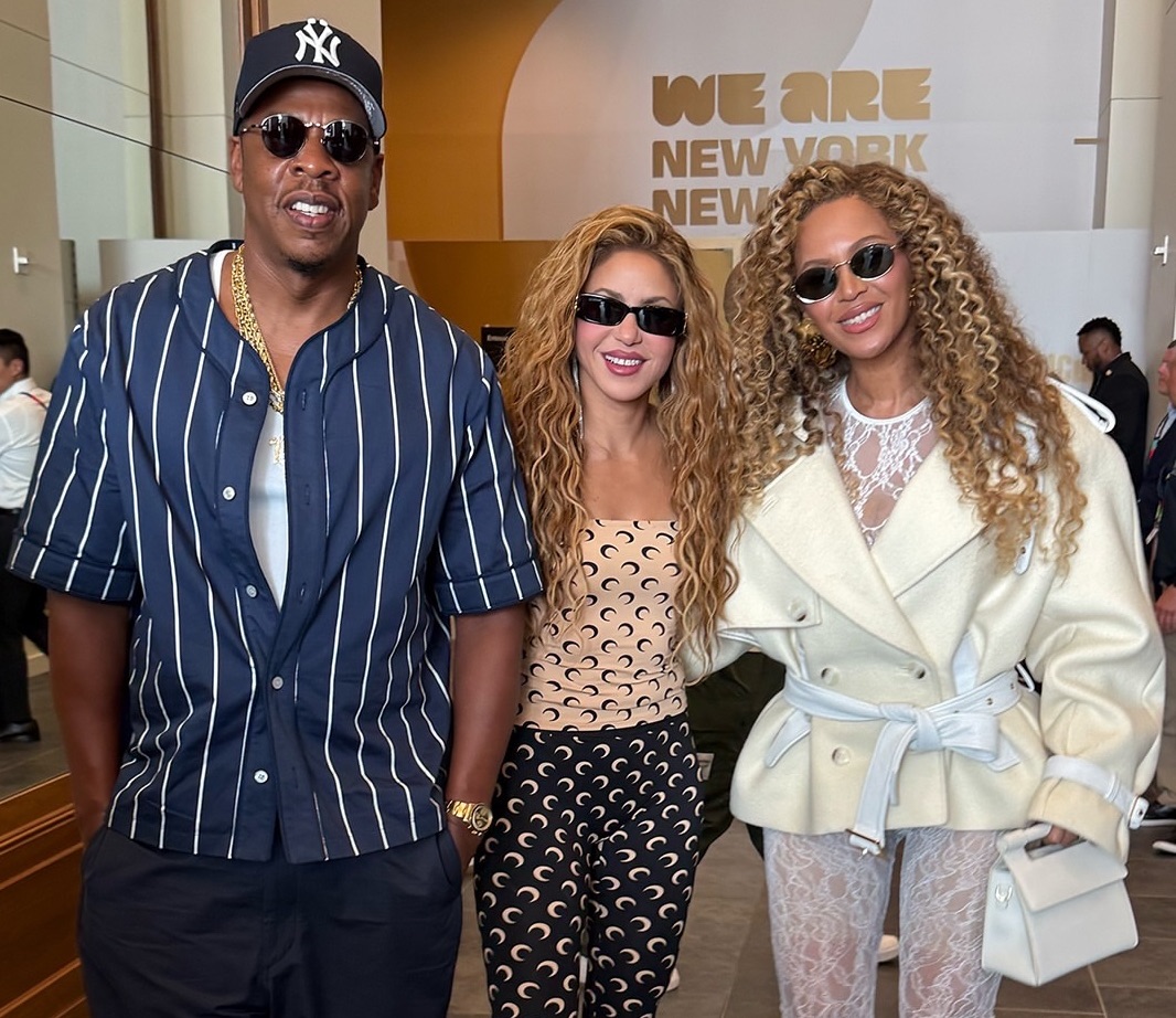 Beyonce Stuns in Custom Laquan Smith Cropped Trench Coat and Lace Catsuit at FIFA World Cup 2026 Final Alongside Jay-Z and Shakira Beyonce Stuns in Custom Laquan Smith Cropped Trench Coat and Lace Catsuit at FIFA World Cup 2026 Final Alongside Jay-Z and Shakira