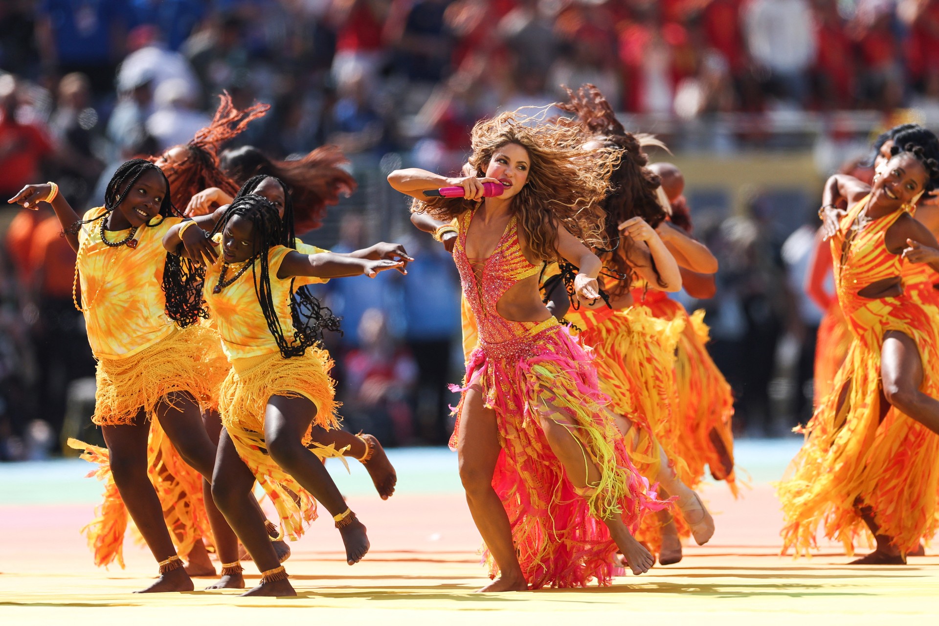1 Shakira Wows At FIFA World Cup 2026 Final Halftime Show In Custom Crystal Embellished Roberto Cavalli By Fausto Puglisi