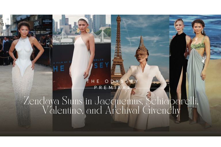 Zendaya Stuns in Jacquemus, Schiaparelli, Valentino, and Archival Givenchy for “The Odyssey” Press Tour