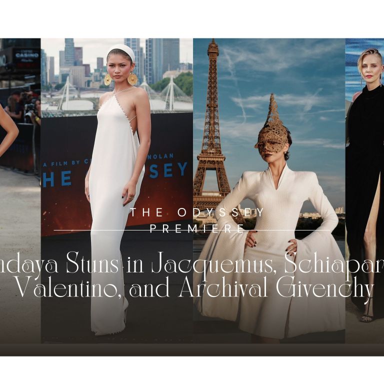 Zendaya Stuns in Jacquemus, Schiaparelli, Valentino, and Archival Givenchy for “The Odyssey” Press Tour