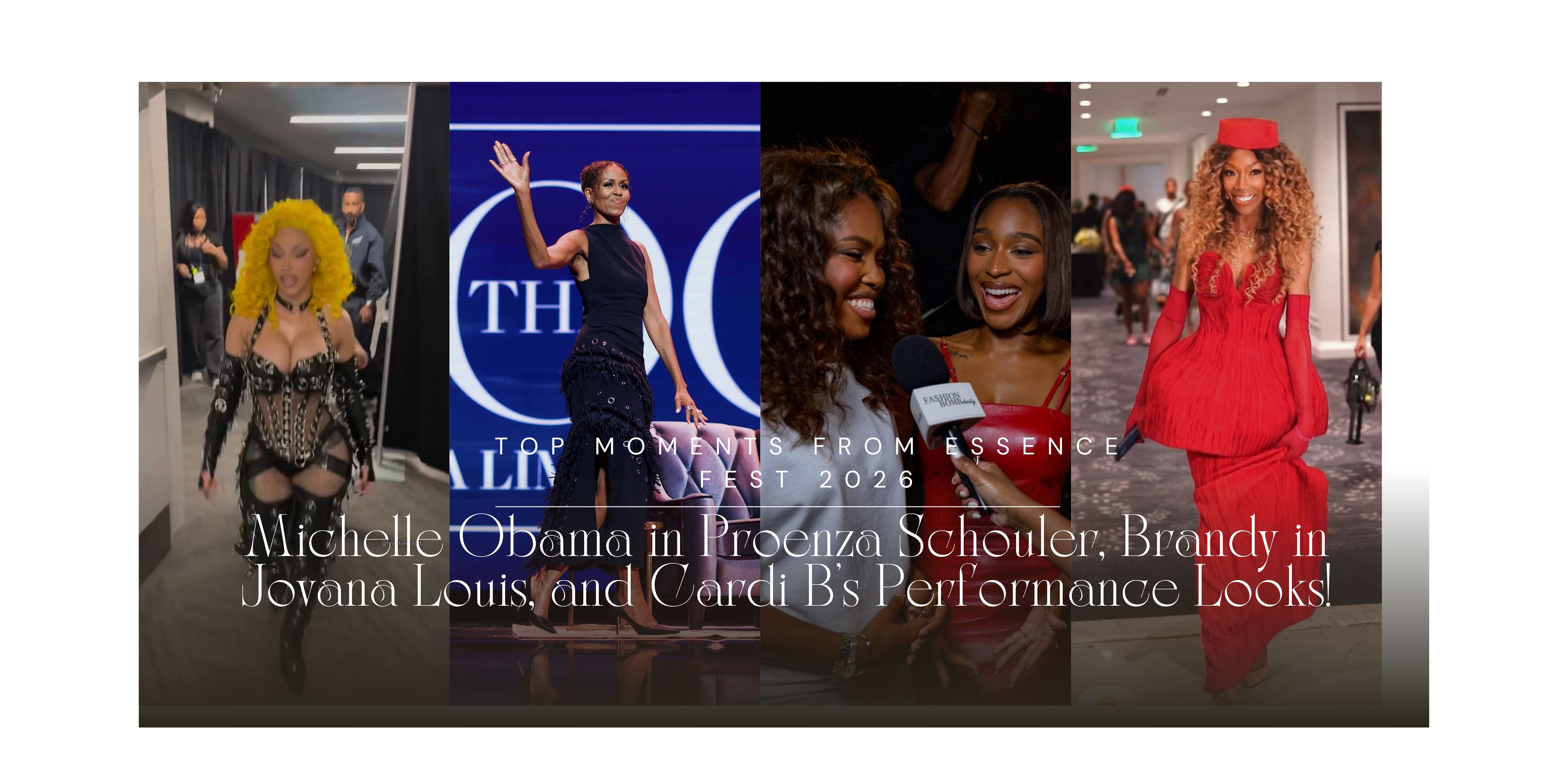9898 Top 5 Moments From Essence Fest 2026 Michelle Obama In Proenza Schouler Patti Labelle In Carolina Herrera And Cardi Bs Performance Looks