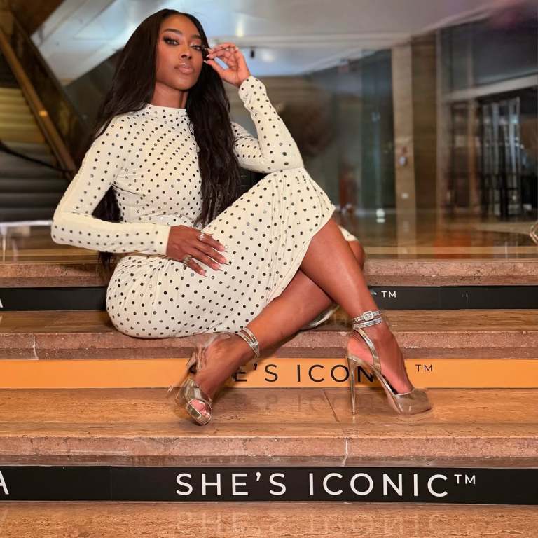 Kenya Moore Wore a $4,750 Alaïa Crystal-Embellished Jersey Dress for Miss USA’s 75th Anniversary