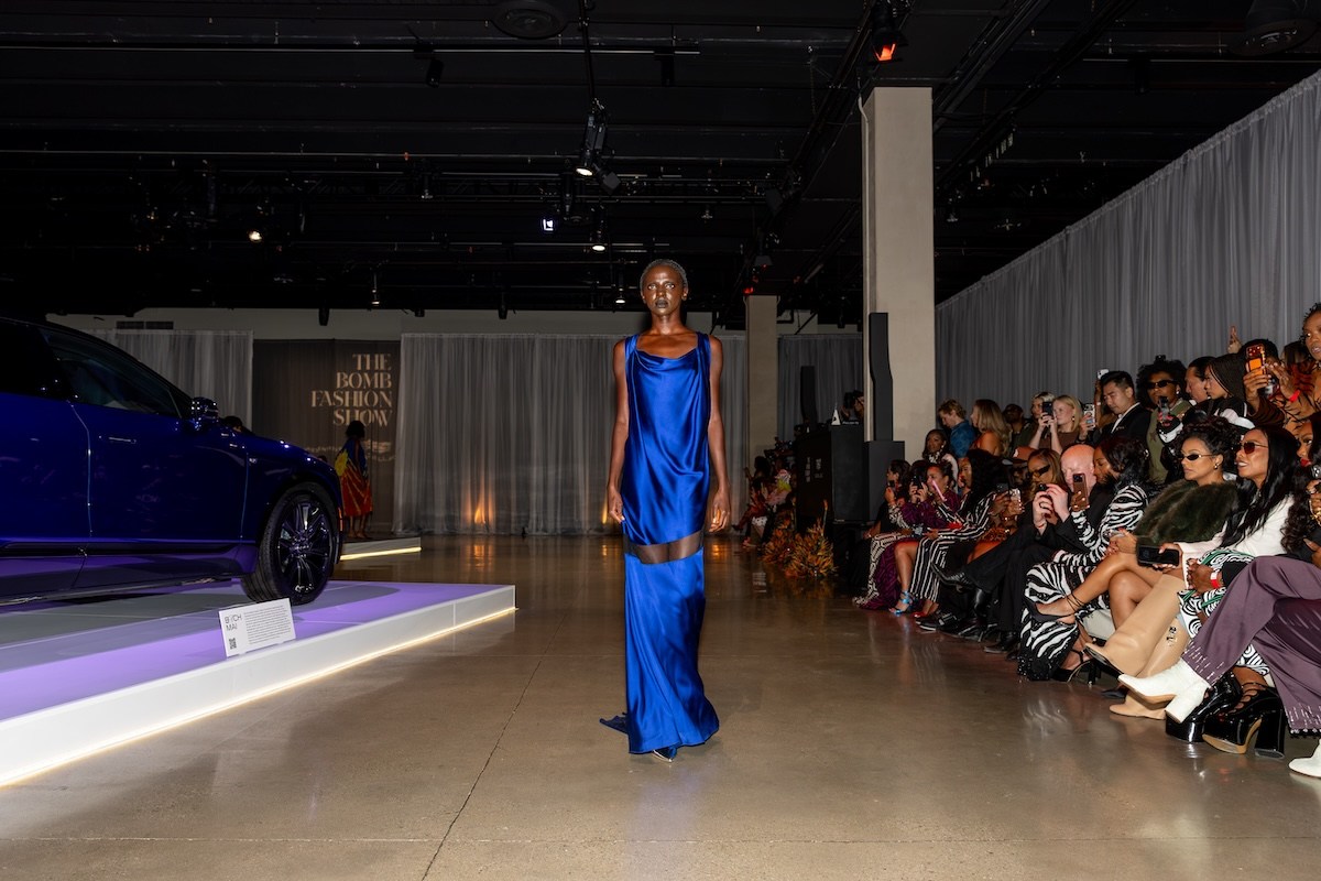 Model walks in Bach Mai x The Bomb Fashion Show LA