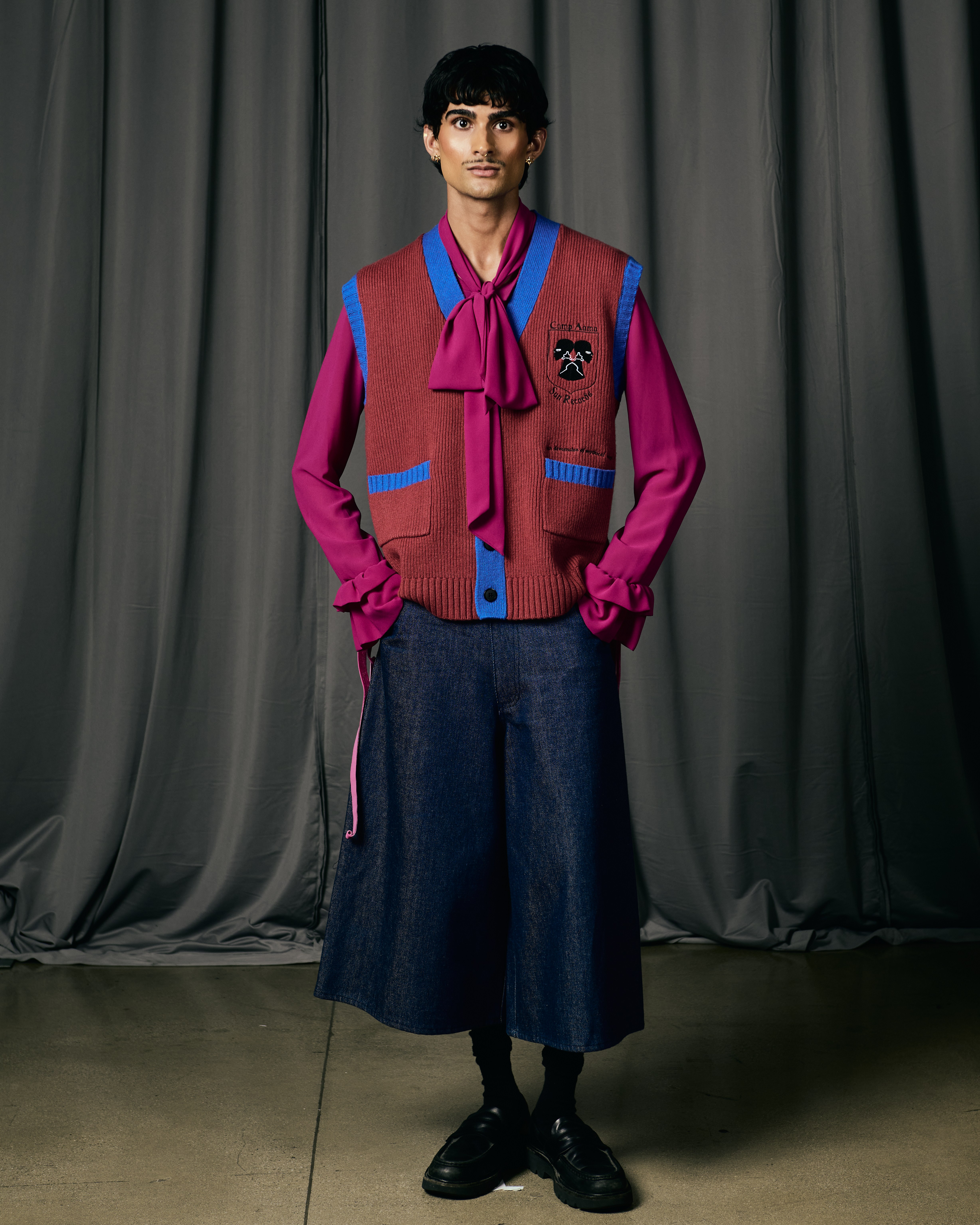 Model wearing House Of Aama X The Bomb Fashion Show LA X Cadillac