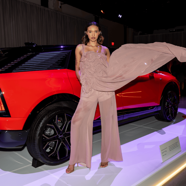Vivian Chan Plays With Light & Layers At The Bomb Fashion Show LA
